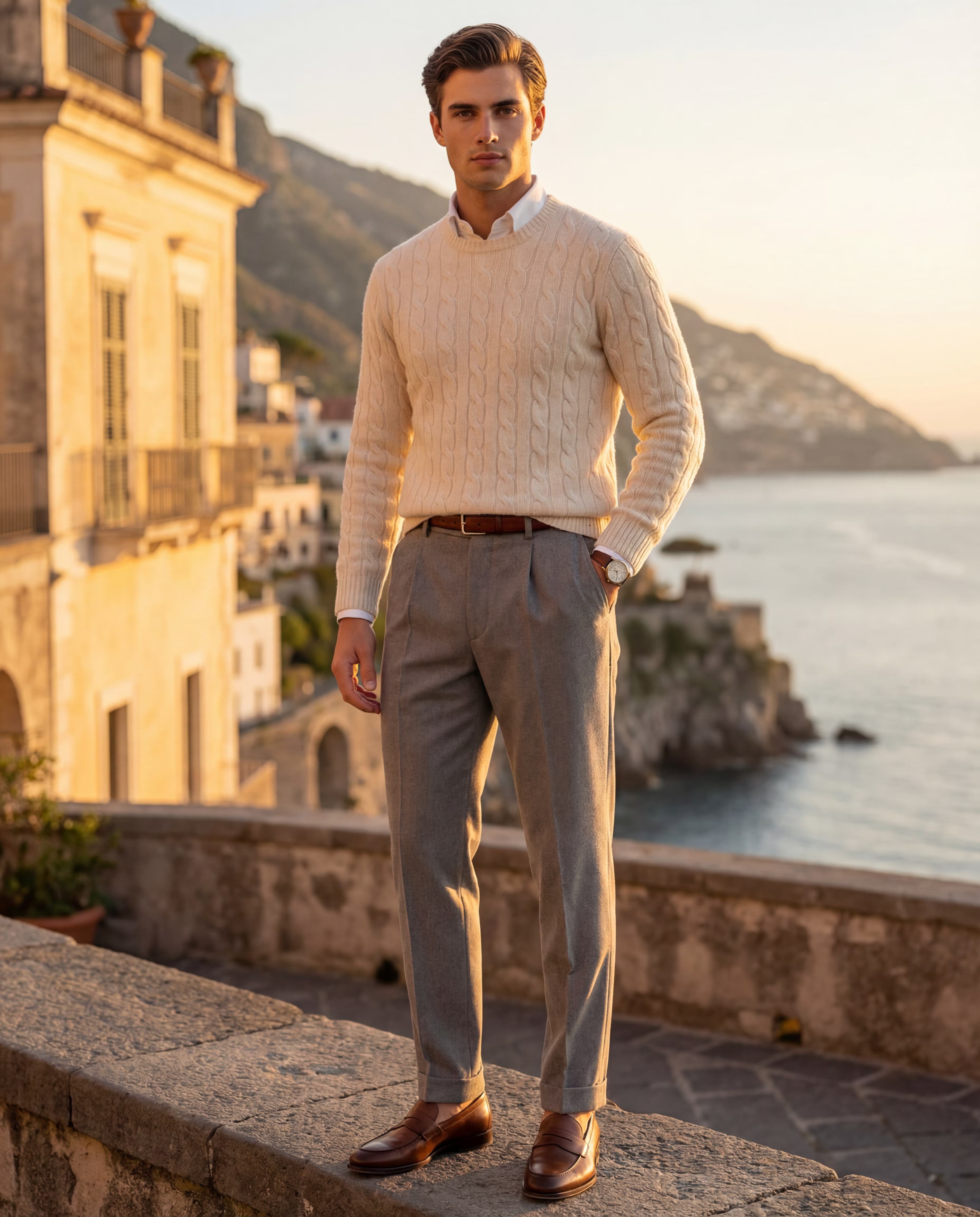 NAPOLI PLEATED TROUSERS