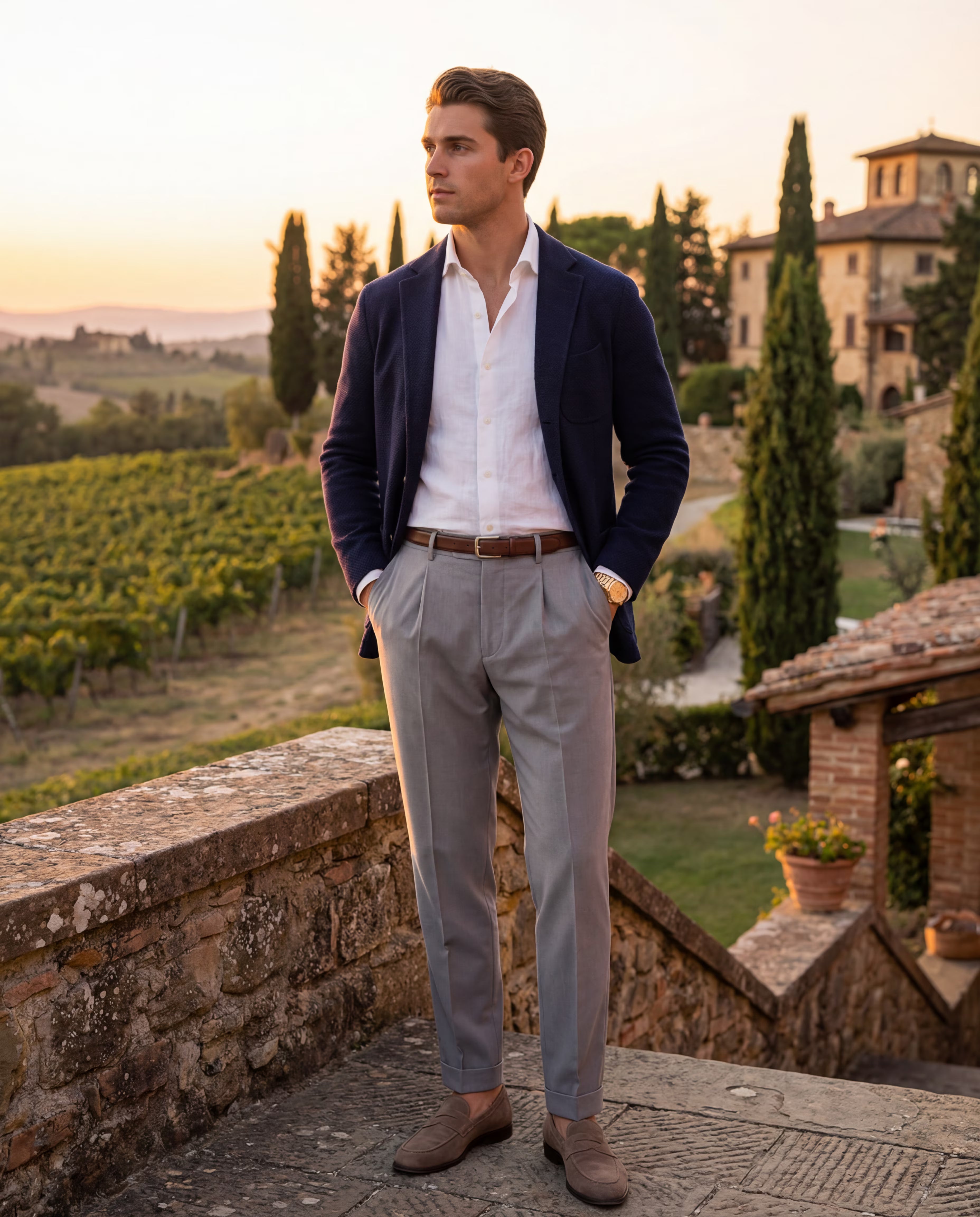 NAPOLI PLEATED TROUSERS