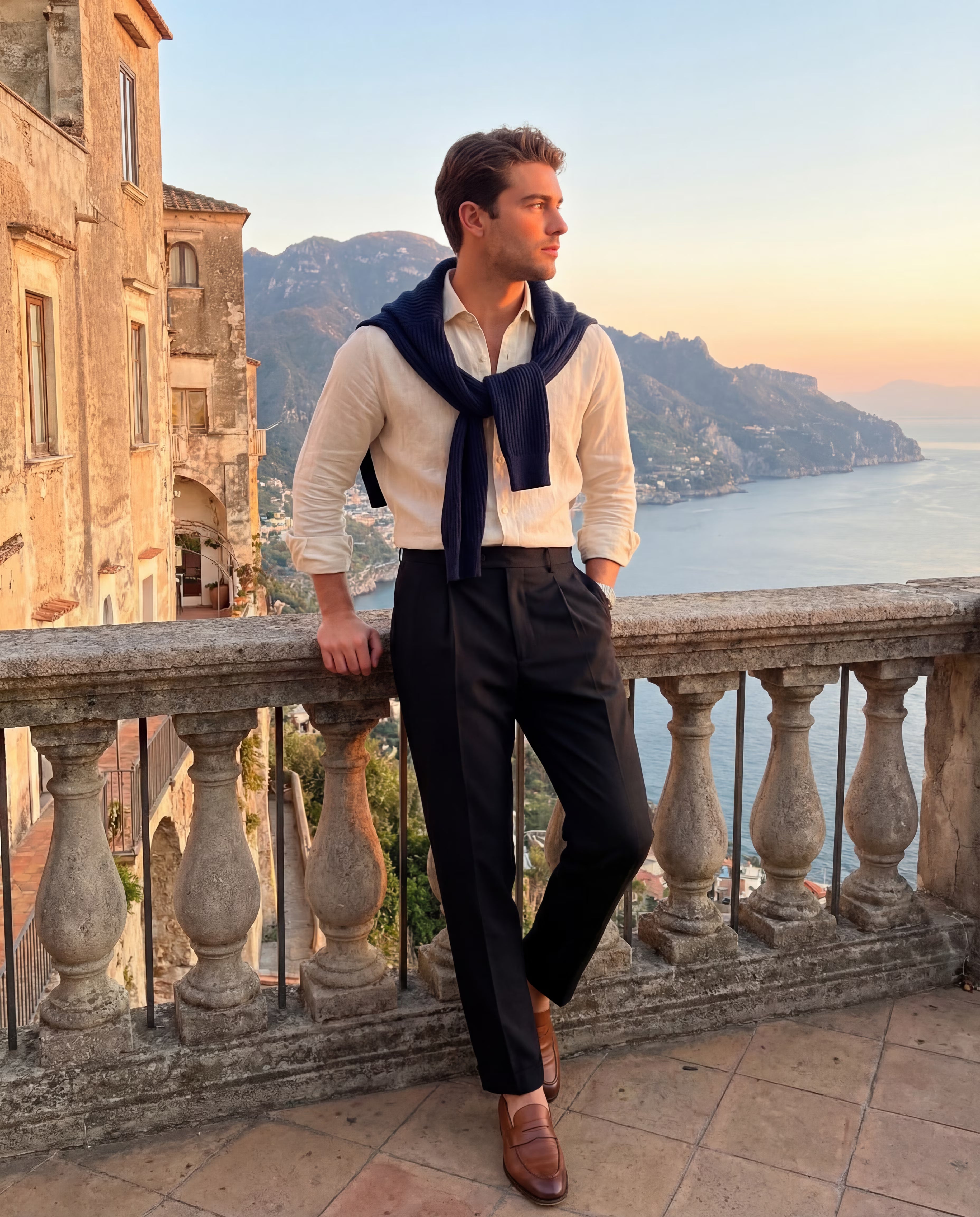 NAPOLI PLEATED TROUSERS