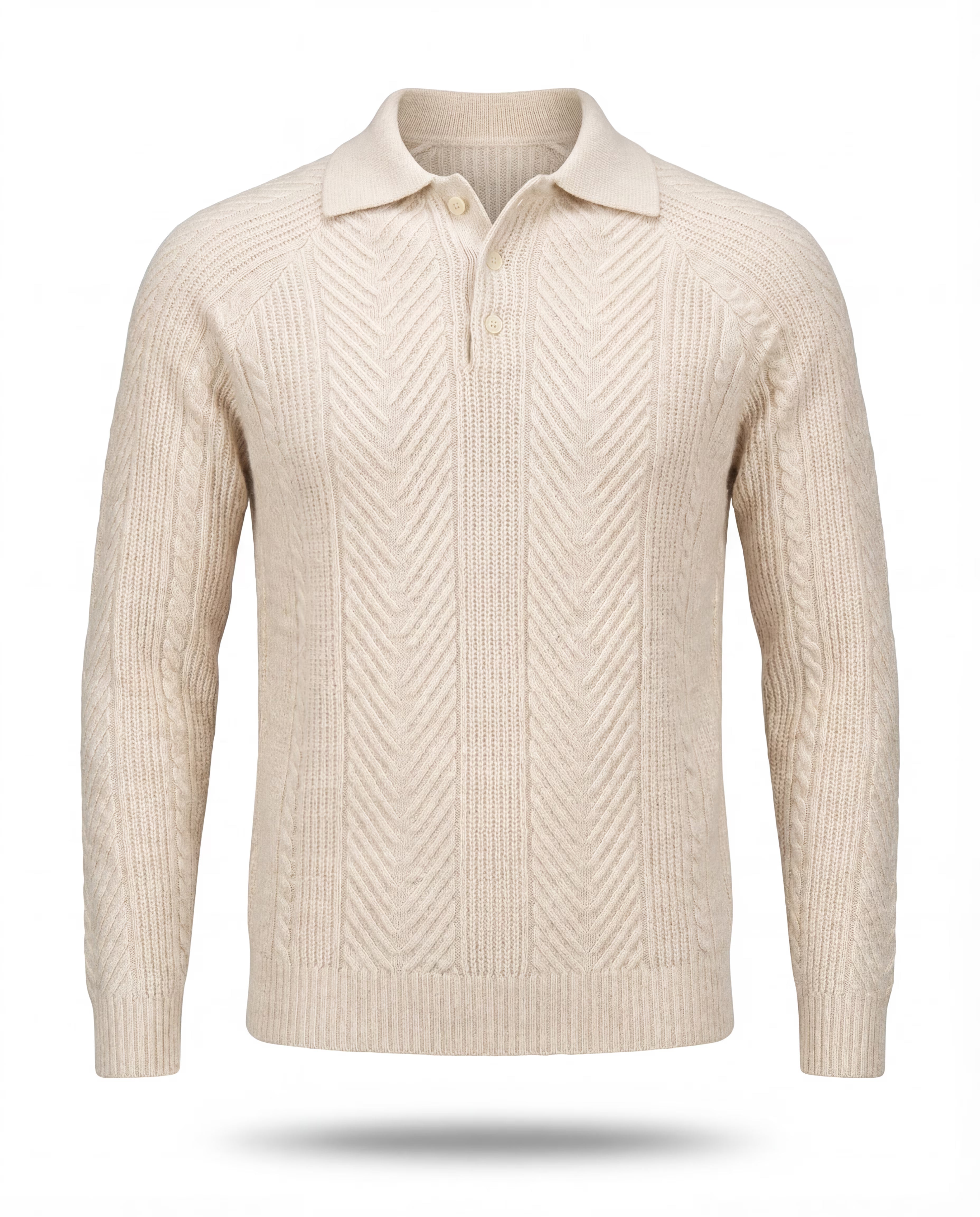 ZERMATT CABLE BUTTON SWEATER