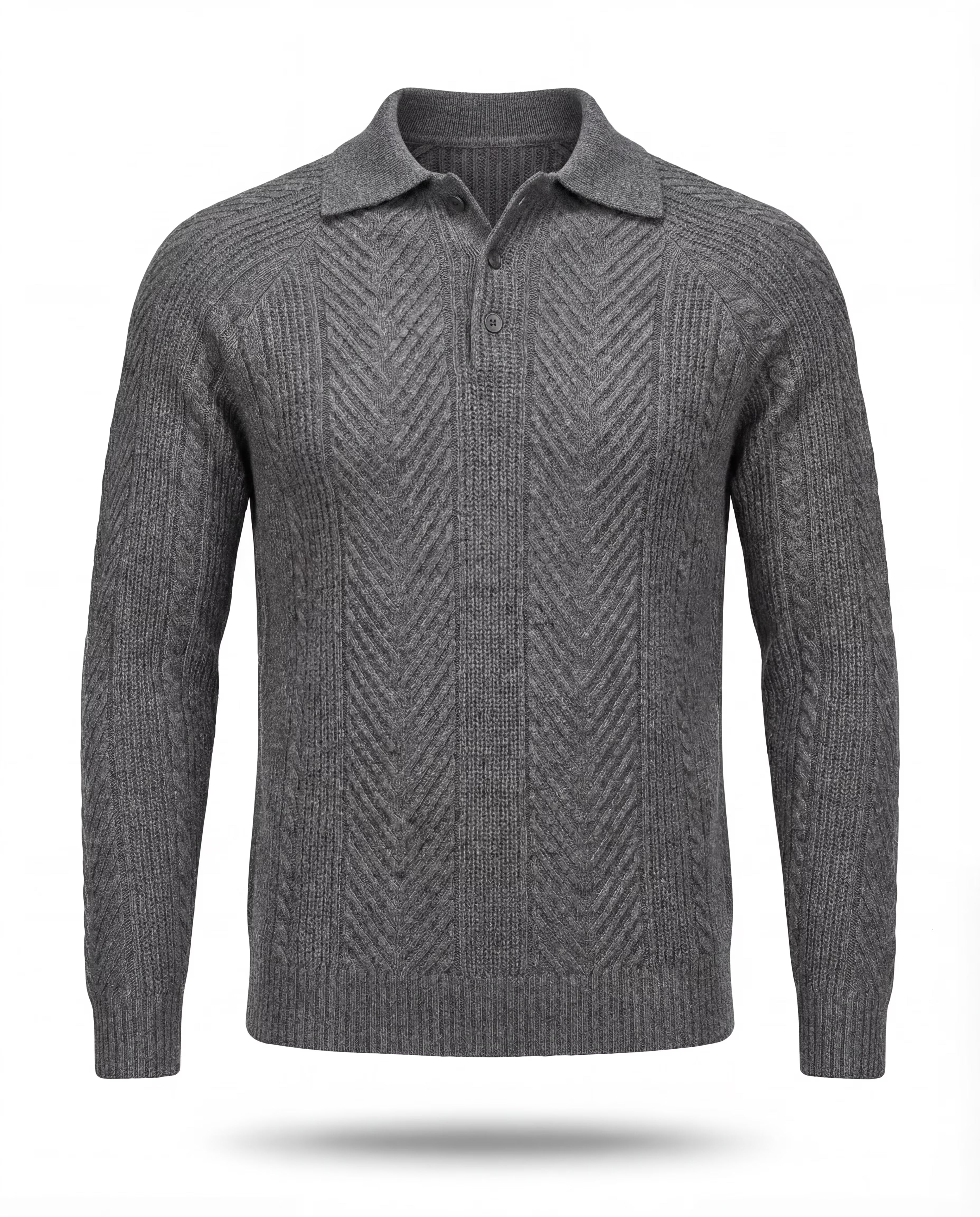 ZERMATT CABLE BUTTON SWEATER