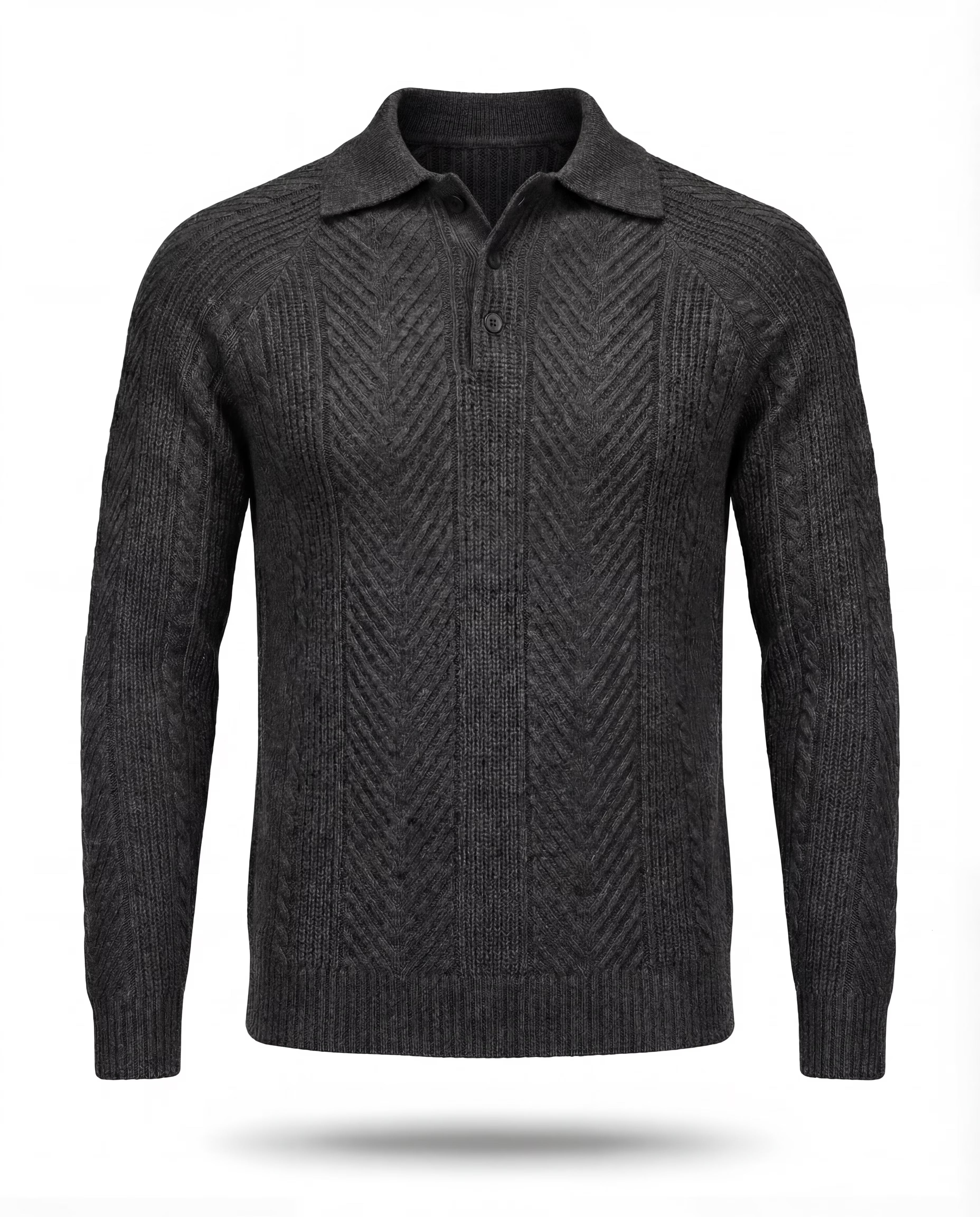 ZERMATT CABLE BUTTON SWEATER