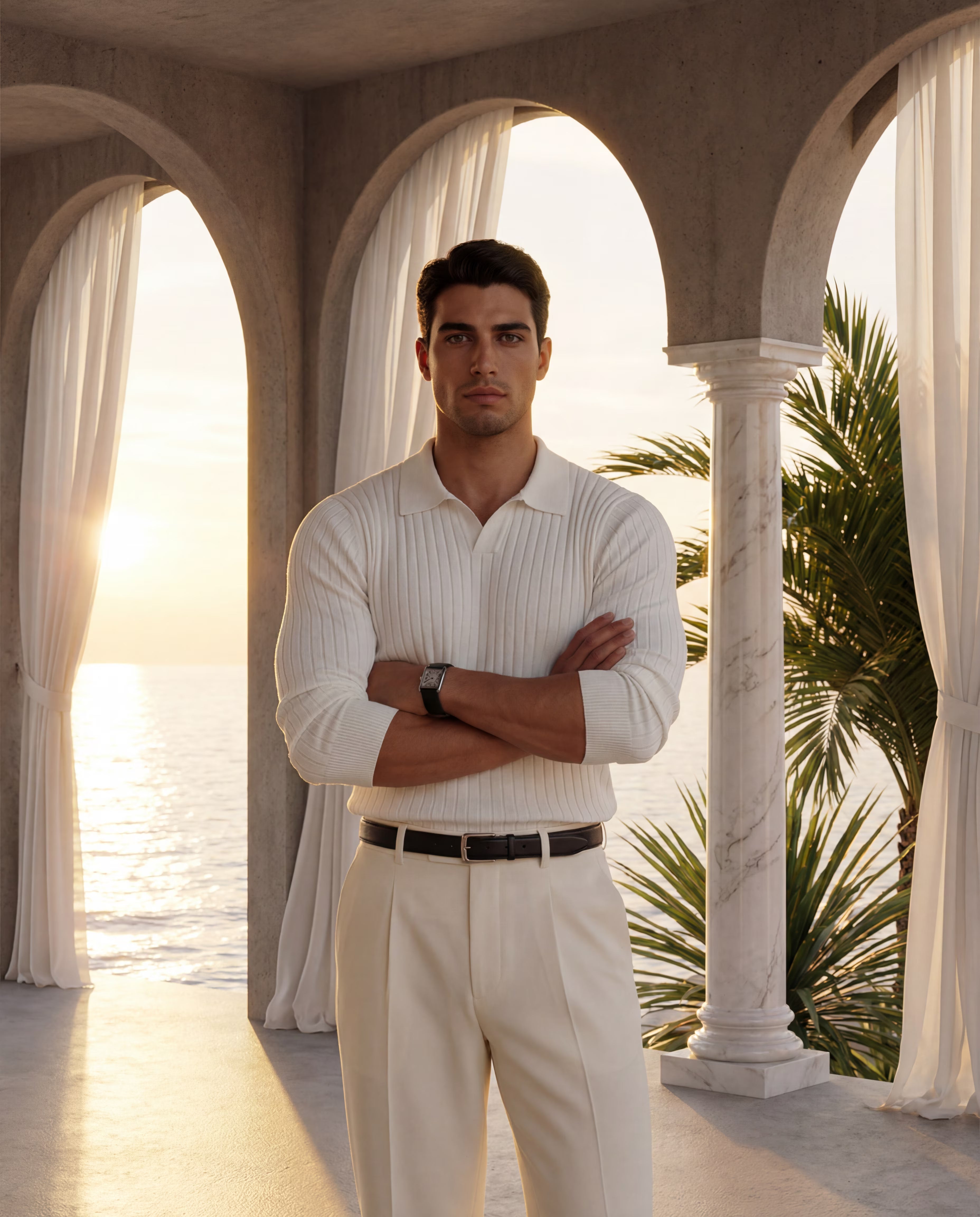 AMALFI V-NECK POLO
