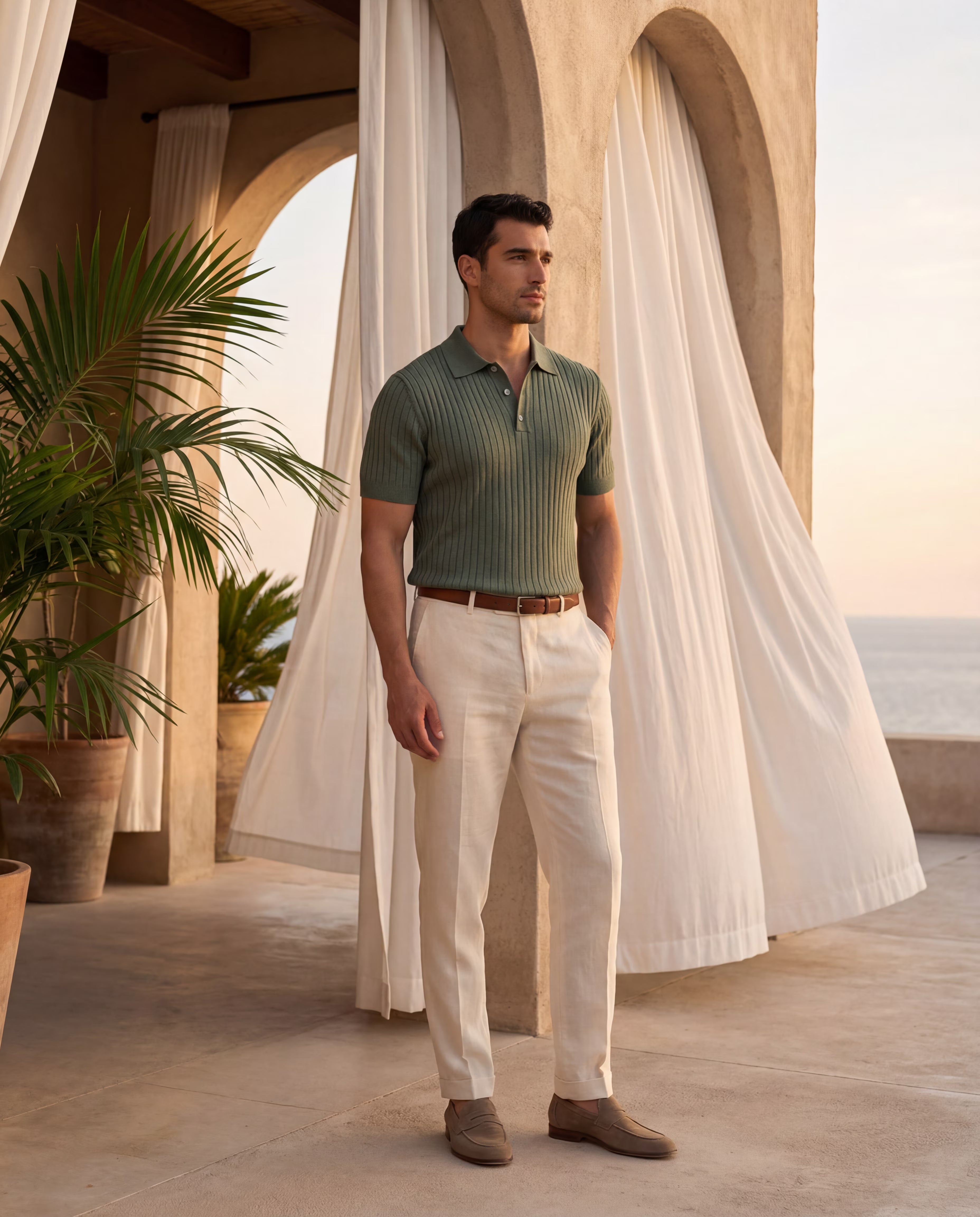 CANNES RIBBED POLO SHIRT