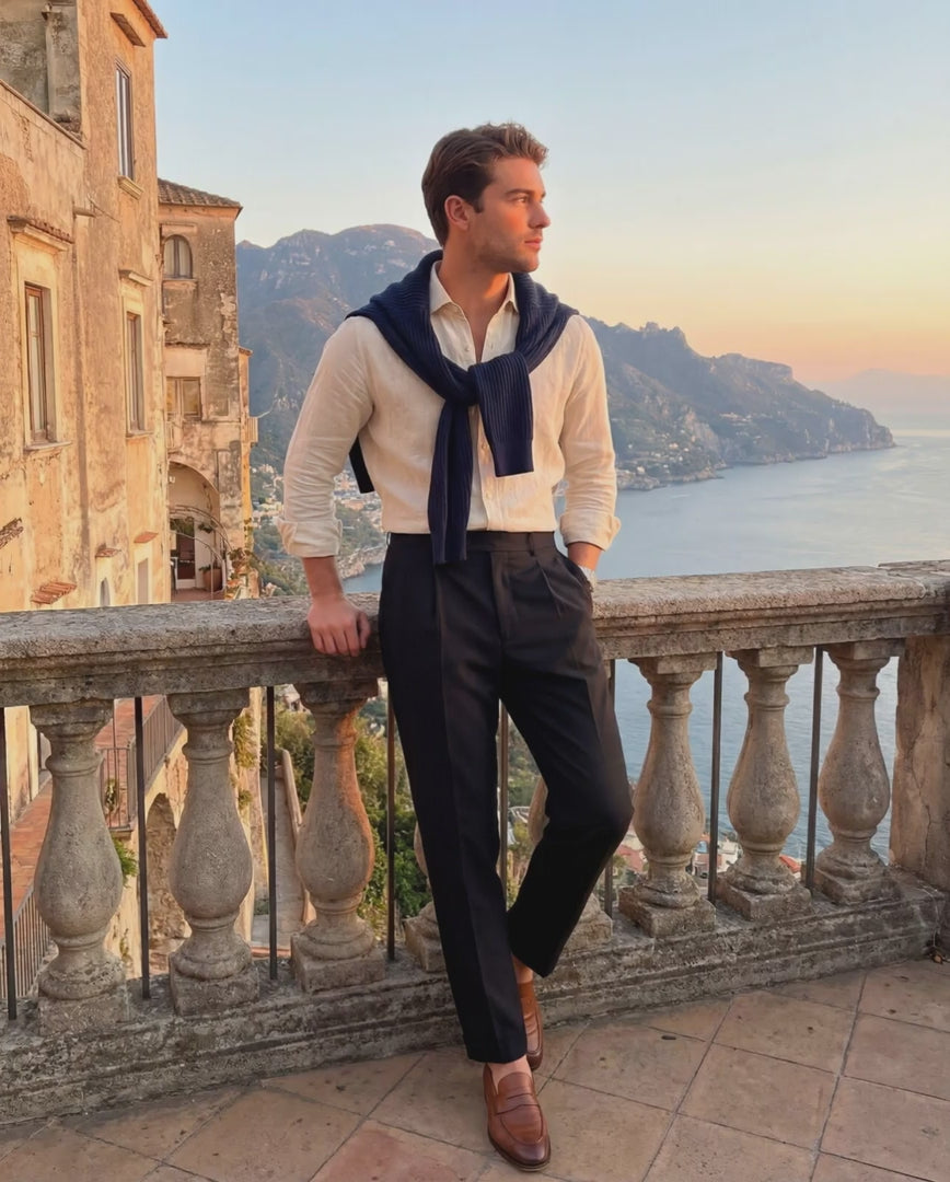 NAPOLI PLEATED TROUSERS