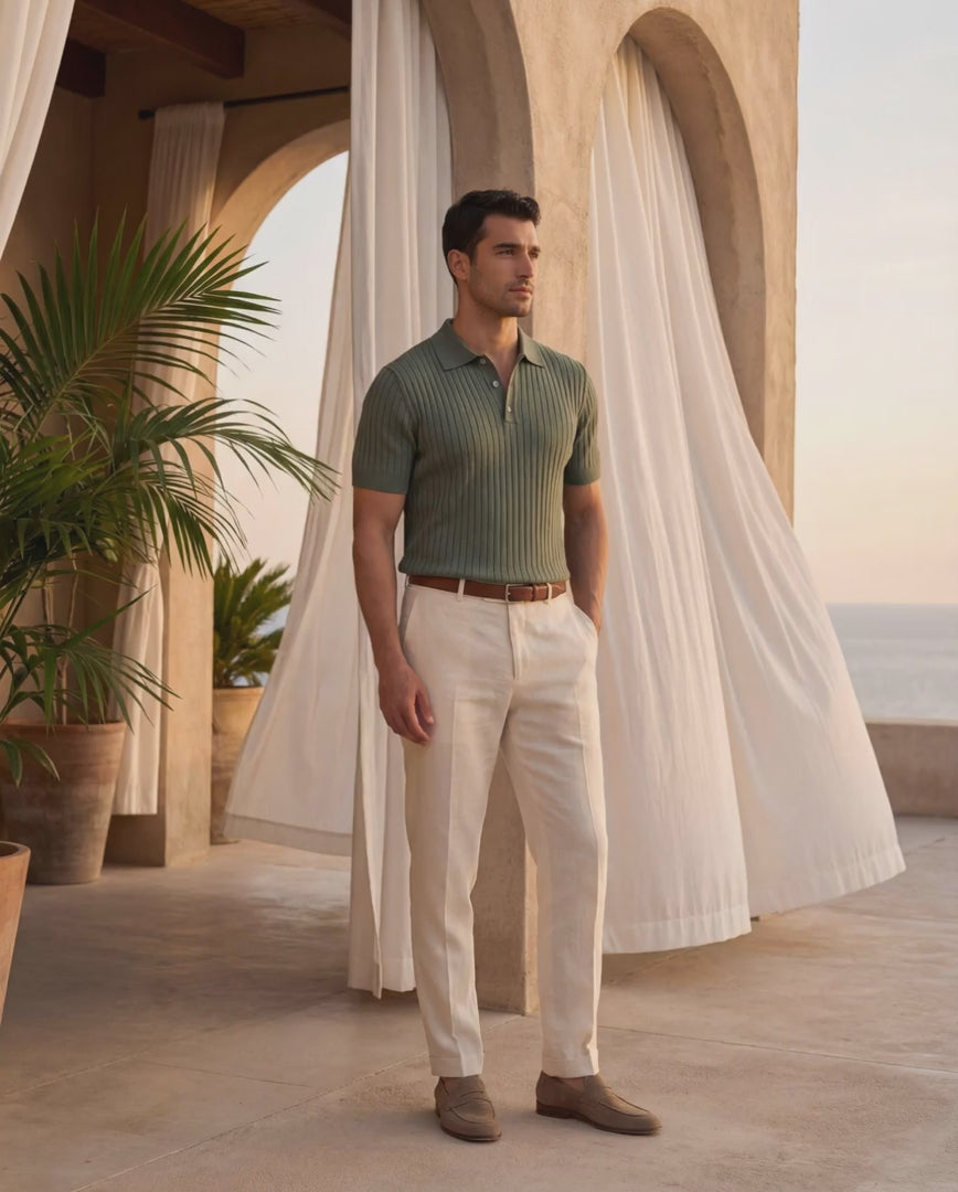 CANNES RIBBED POLO SHIRT